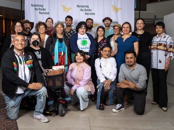 Group photo taken at Reclaiming the Border Narrative event