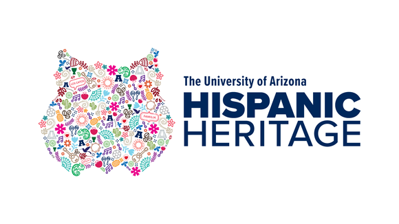 University of Arizona Hispanic Heritage wildcat-shaped cultural logo