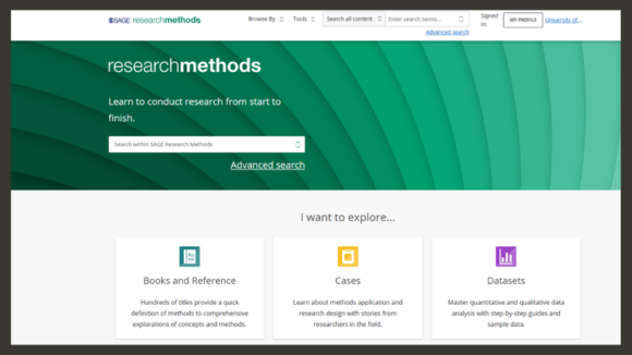 Sage Research Methods Online screengrab