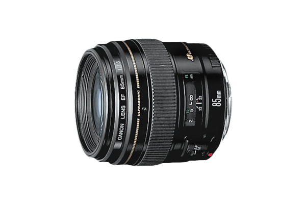 A Canon EF 85 milimeter lens