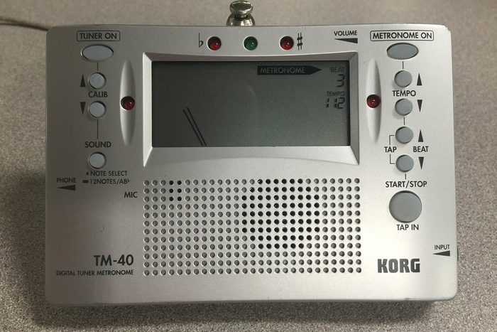 Photo of a digital metronome